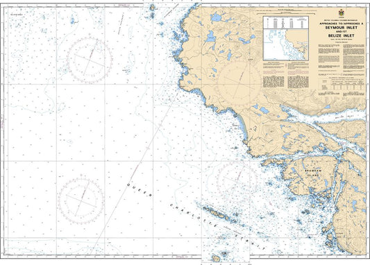 CHS Chart 3550: Approaches to/Approches à Seymour Inlet and/et Belize Inlet