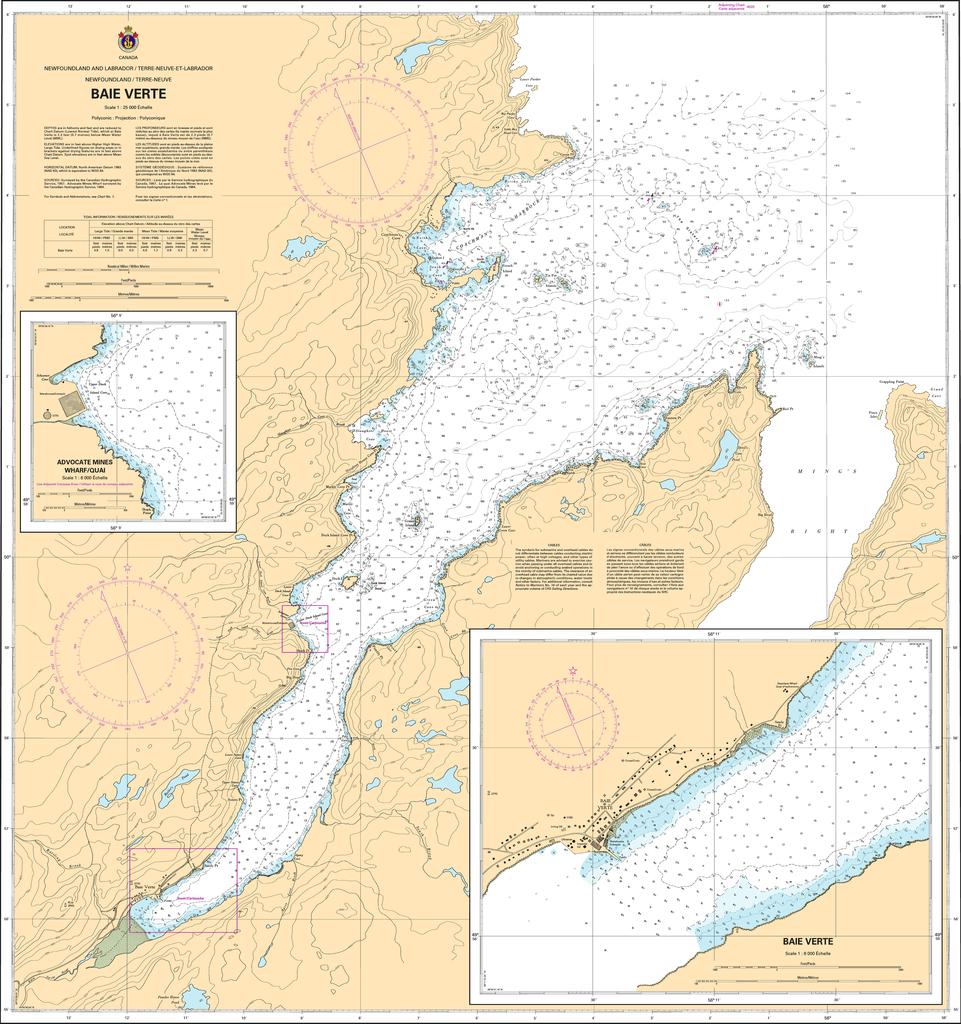 CHS Chart 4521: Baie Verte