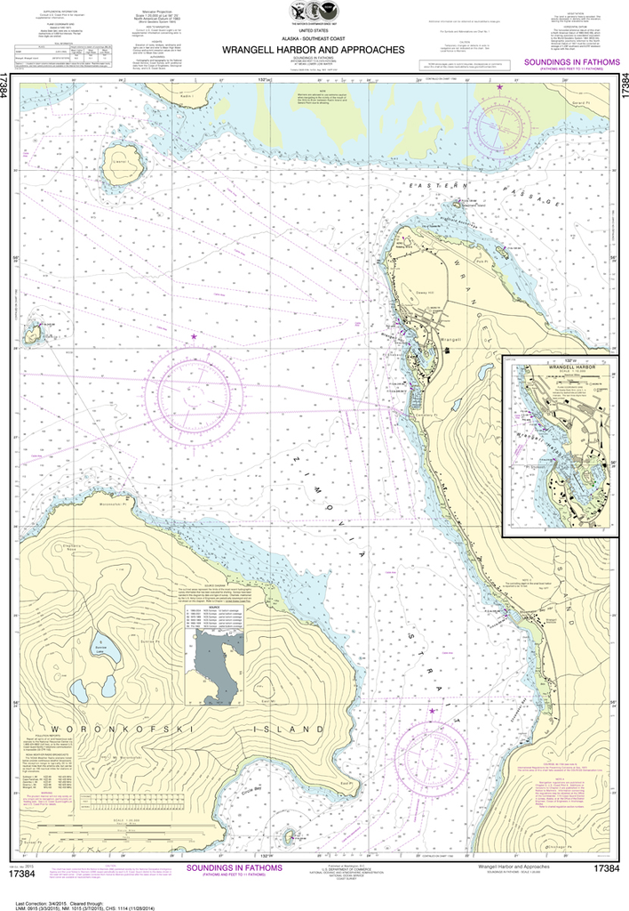 NOAA Chart 17384: Wrangell Harbor and Approaches, Wrangell Harbor
