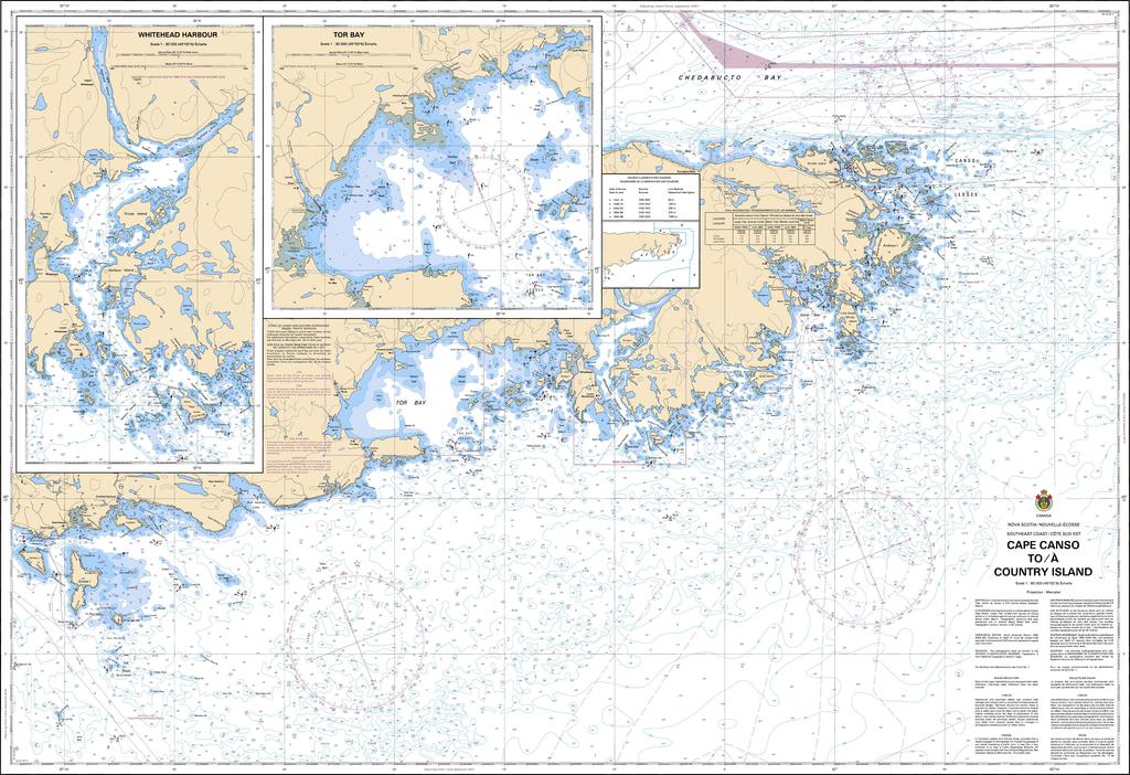 CHS Chart 4233: Cape Canso to / à Country Island
