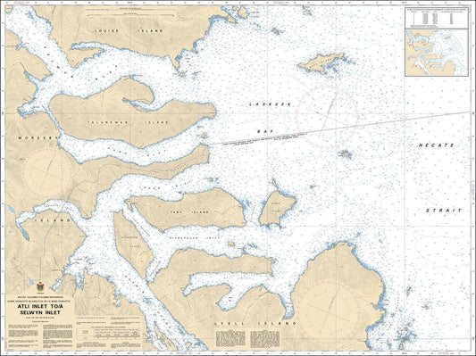 CHS Chart 3807: Atli Inlet to/à Selwyn Inlet