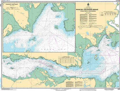 CHS Print-on-Demand Charts Canadian Waters-5352: Payne Bay et/and RiviЏre Arnaud (Tuvalik Point €/to Ile Basking), CHS POD Chart-CHS5352