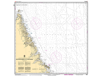 CHS Print-on-Demand Charts Canadian Waters-8046: Button Islands to/€ Cod Island, CHS POD Chart-CHS8046