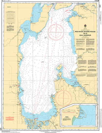 CHS Print-on-Demand Charts Canadian Waters-6251: Red River / RiviЏre Rouge to/€ Gull Harbour, CHS POD Chart-CHS6251