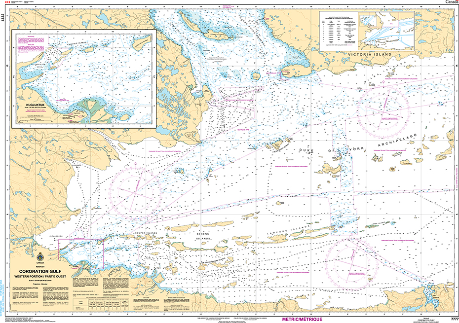 CHS Print-on-Demand Charts Canadian Waters-7777: Coronation Gulf Western Portion/Partie Ouest, CHS POD Chart-CHS7777