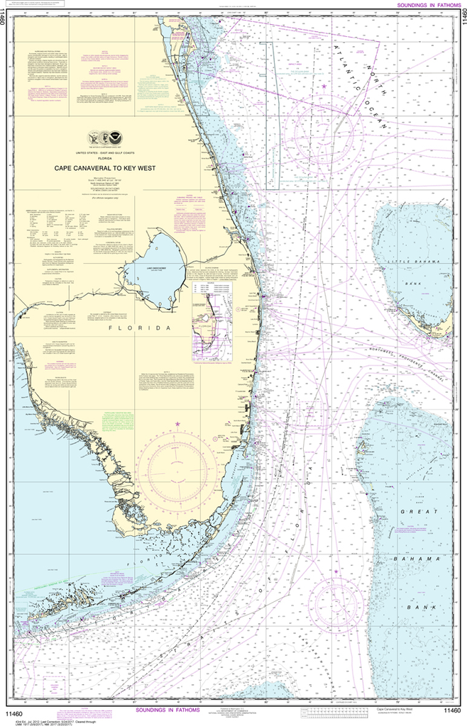 NOAA Chart 11460: Cape Canaveral to Key West