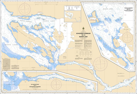 CHS Chart 5625: Schooner Harbour to/à Baker Lake