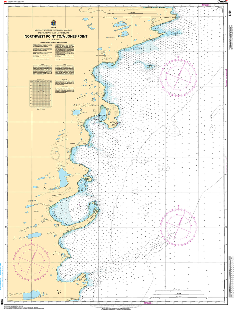 CHS Print-on-Demand Charts Canadian Waters-6358: Northwest Point to/€ Jones Point, CHS POD Chart-CHS6358