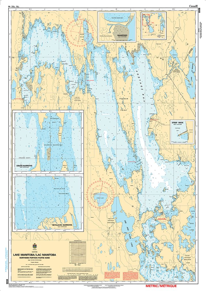 CHS Print-on-Demand Charts Canadian Waters-6506: Lake Manitoba / Lac Manitoba (Northern Portion / Partie nord), CHS POD Chart-CHS6506