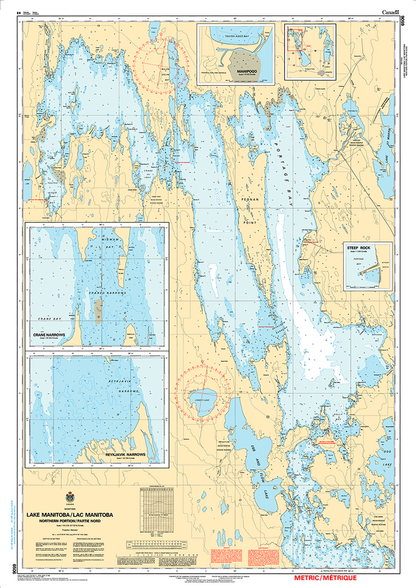CHS Print-on-Demand Charts Canadian Waters-6506: Lake Manitoba / Lac Manitoba (Northern Portion / Partie nord), CHS POD Chart-CHS6506