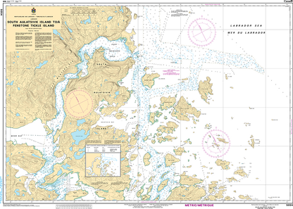 CHS Print-on-Demand Charts Canadian Waters-5054: South Auliatsivik Island to/ˆ Fenstone Tickle Island, CHS POD Chart-CHS5054