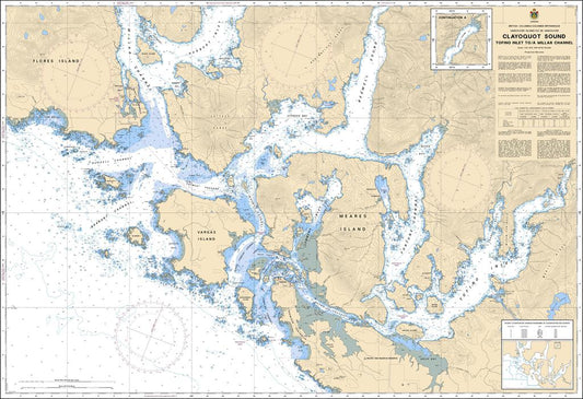 CHS Chart 3673: Clayoquot Sound, Tofino Inlet to/à Millar Channel