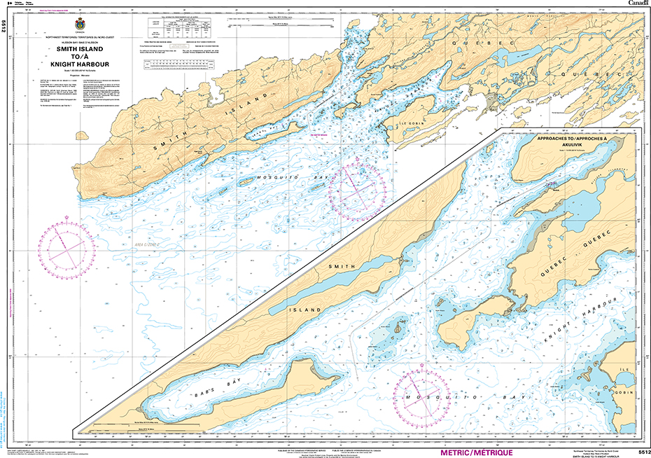CHS Print-on-Demand Charts Canadian Waters-5512: Smith Island to/€ Knight Harbour, CHS POD Chart-CHS5512