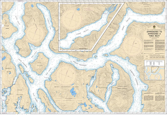 CHS Chart 3541: Approaches to/Approches à Toba Inlet