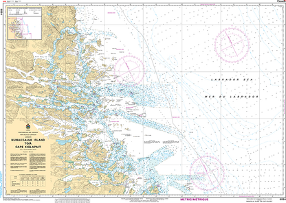 CHS Print-on-Demand Charts Canadian Waters-5024: Nunaksaluk Island to / € Cape Kiglapait, CHS POD Chart-CHS5024