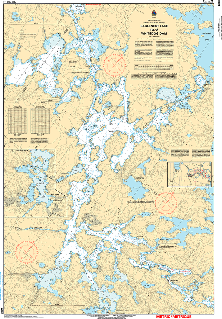 CHS Print-on-Demand Charts Canadian Waters-6285: Eaglenest Lake to/€ Whitedog Dam, CHS POD Chart-CHS6285