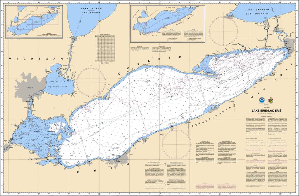 CHS Chart 2100: Lake Erie / Lac Érié