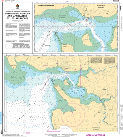 CHS Print-on-Demand Charts Canadian Waters-4459: Summerside Harbour and Approaches/et les approches, CHS POD Chart-CHS4459