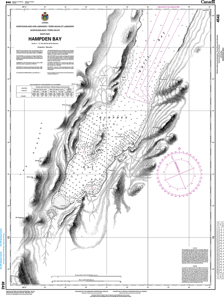 CHS Print-on-Demand Charts Canadian Waters-4542: Hampden Bay, CHS POD Chart-CHS4542