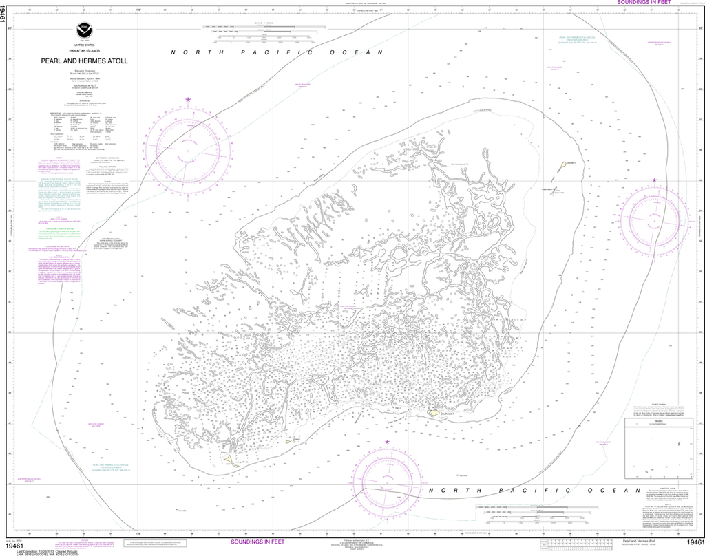 NOAA Chart 19461: Pearl and Hermes Atoll