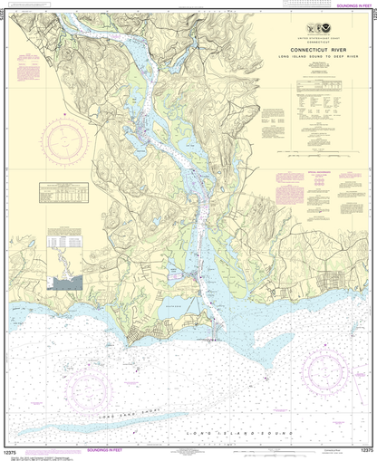 NOAA Chart 12375: Connecticut River - Long lsland Sound to Deep River