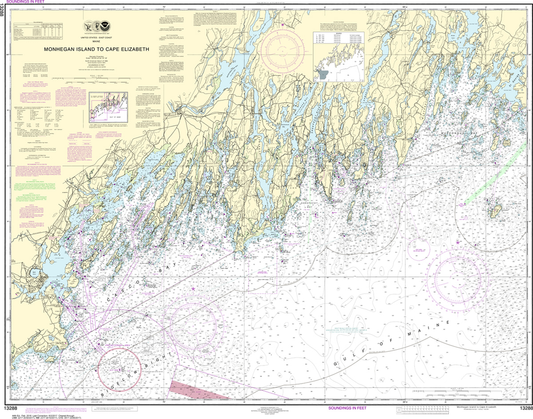 NOAA Chart 13288: Monhegan Island to Cape Elizabeth