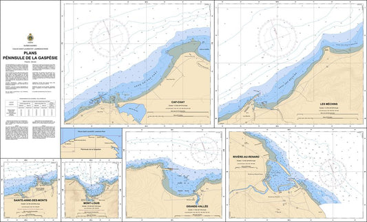 CHS Chart 1230: Plans-Péninsule de la Gaspésie