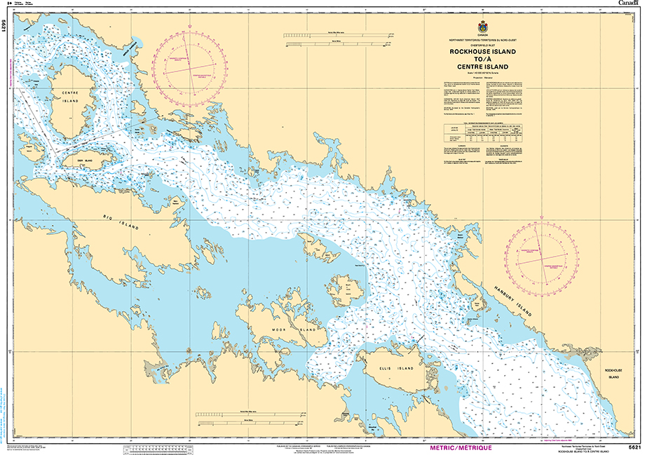 CHS Print-on-Demand Charts Canadian Waters-5621: Rockhouse Island to/€ Centre Island, CHS POD Chart-CHS5621