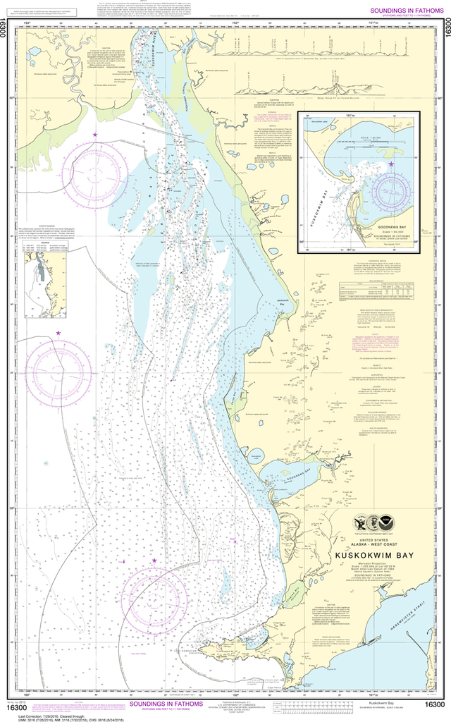 NOAA Chart 16300: Kuskokwim Bay, Goodnews Bay