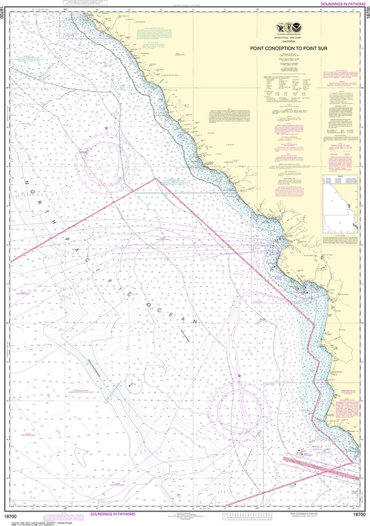 NOAA Chart 18700: Point Conception to Point Sur