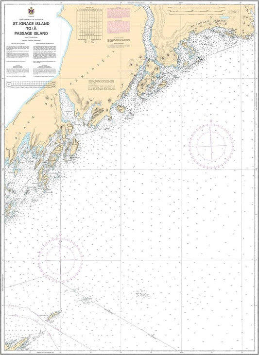 CHS Chart 2302: St. Ignace Island to/à Passage Island