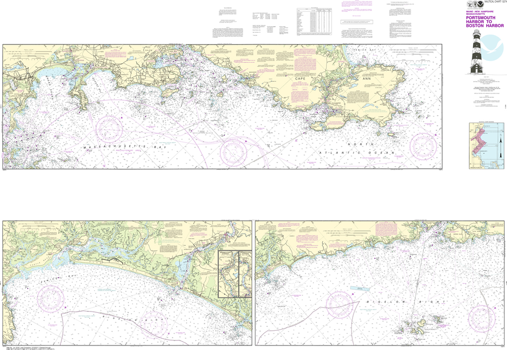 NOAA Chart 13274 Portsmouth Harbor to Boston Harbor, Merrimack River