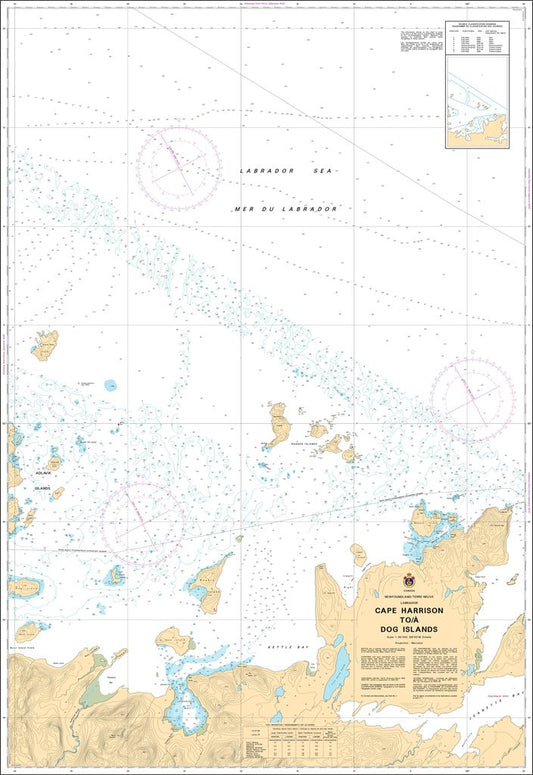 CHS Chart 5044: Cape Harrison to / à Dog Islands