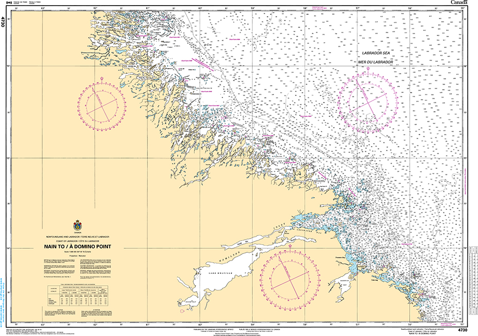 CHS Print-on-Demand Charts Canadian Waters-4730: Nain to/€ Domino Point, CHS POD Chart-CHS4730