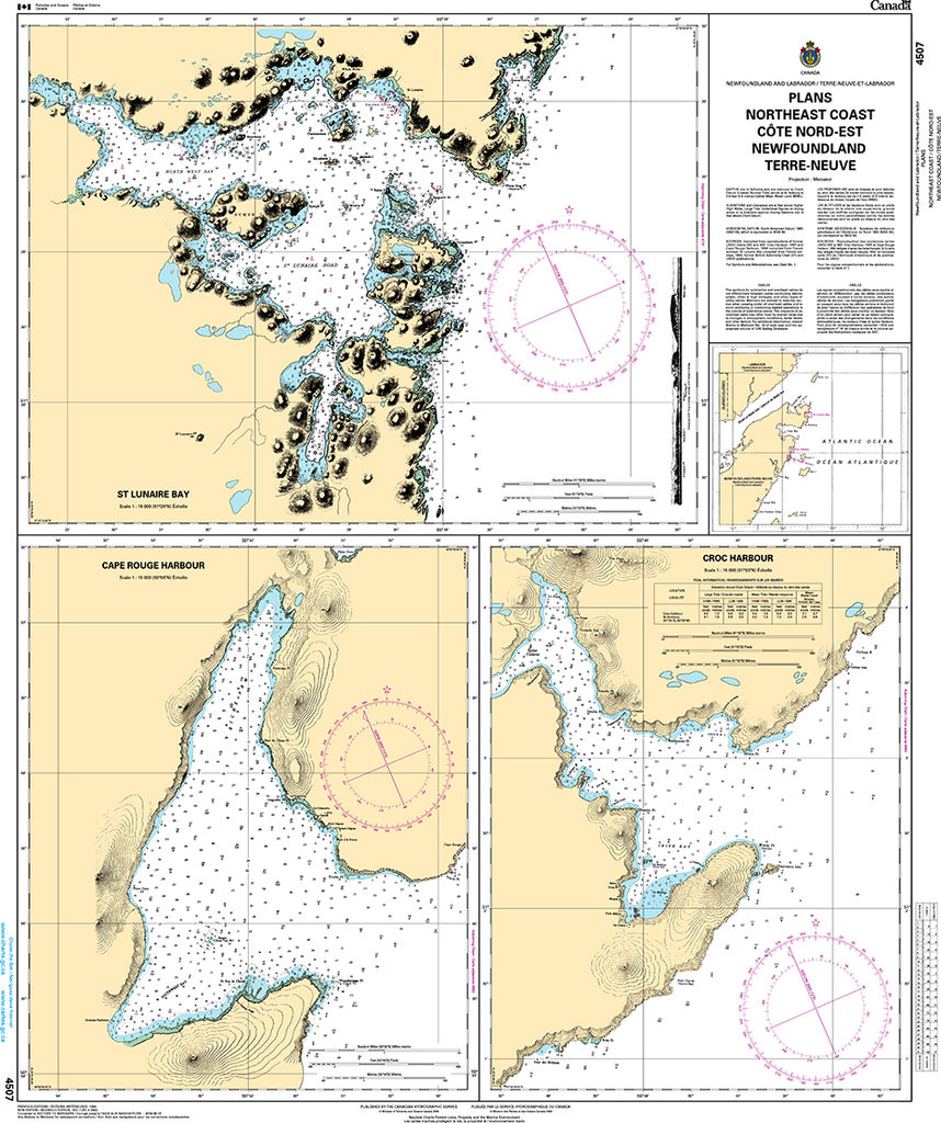 CHS Print-on-Demand Charts Canadian Waters-4507: Plans - Northeast Coast/C™te Nord-Est Newfoundland/Terre-Neuve, CHS POD Chart-CHS4507