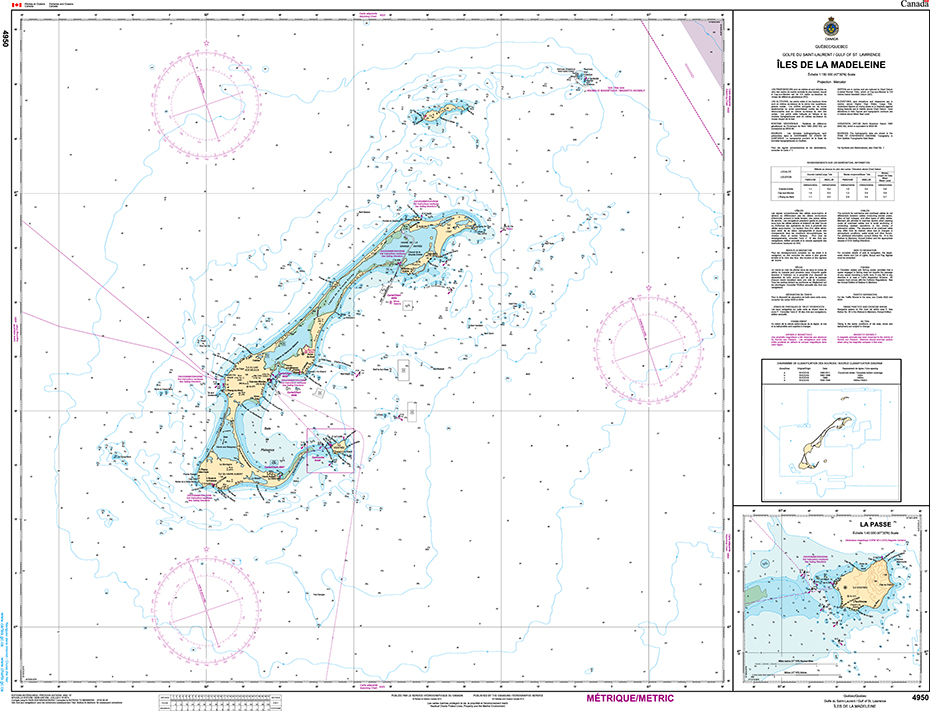 CHS Print-on-Demand Charts Canadian Waters-4950: лles de la Madeleine, CHS POD Chart-CHS4950