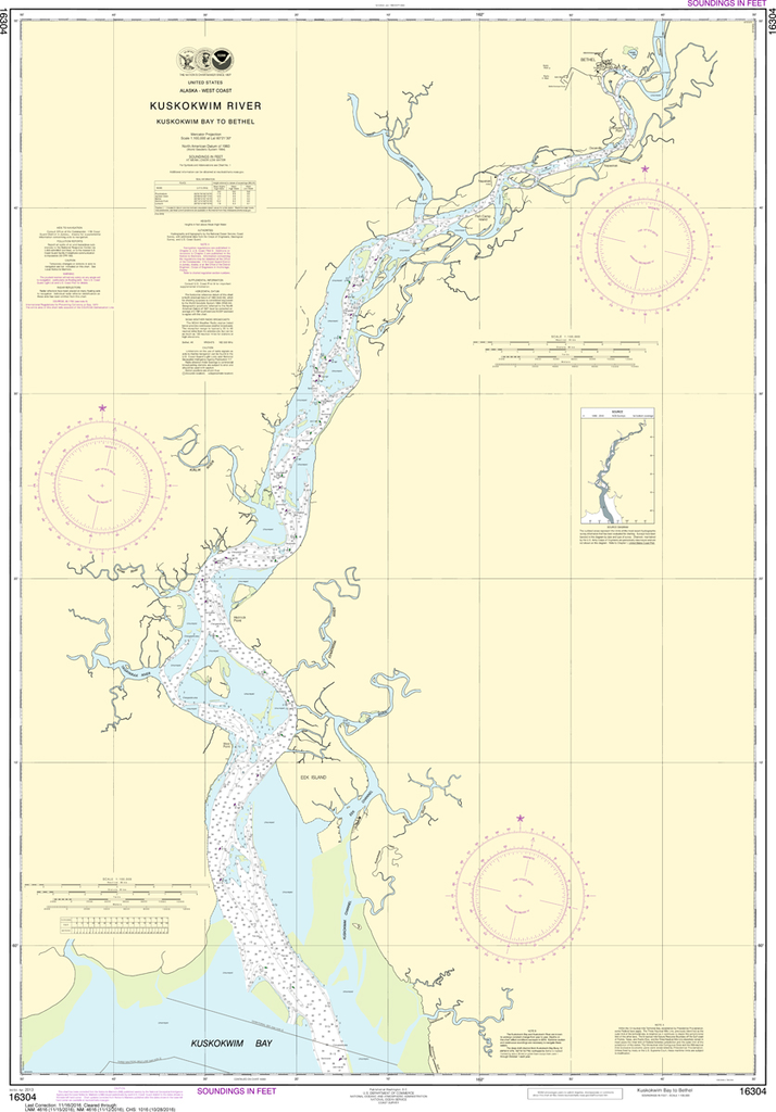 NOAA Chart 16304: Kuskokwim Bay to Bethel