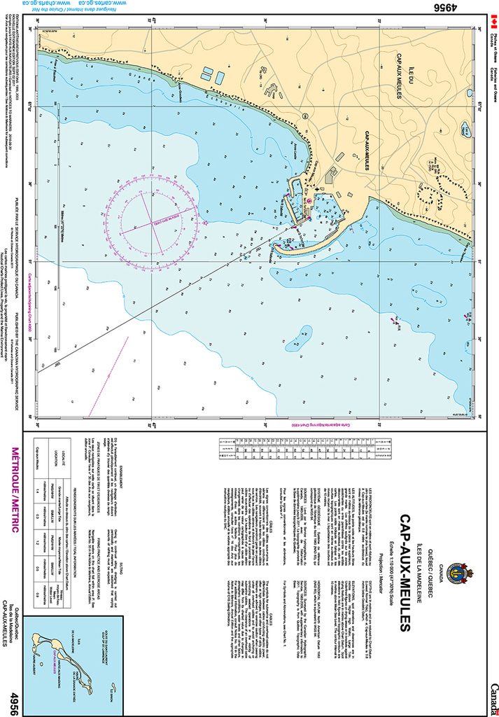 CHS Print-on-Demand Charts Canadian Waters-4956: Cap-aux-Meules, CHS POD Chart-CHS4956
