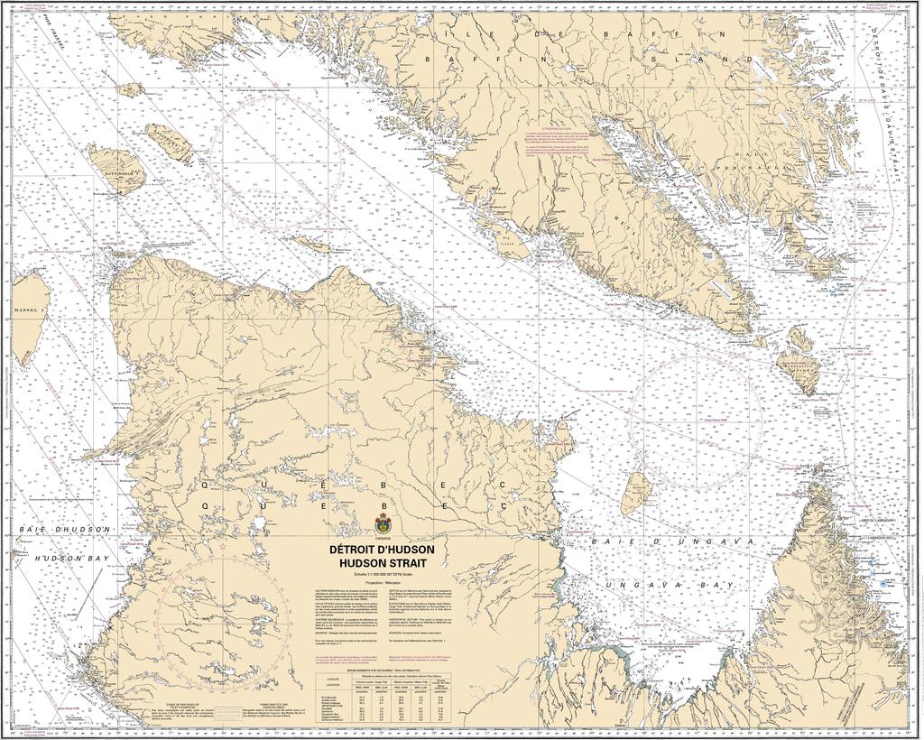 CHS Chart 5450: Hudson Strait/Détroit dHudson
