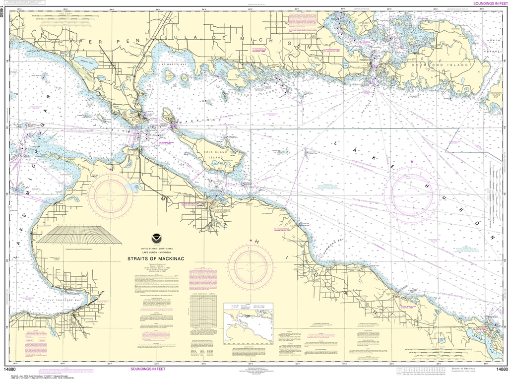NOAA Chart 14880: Straits of Mackinac