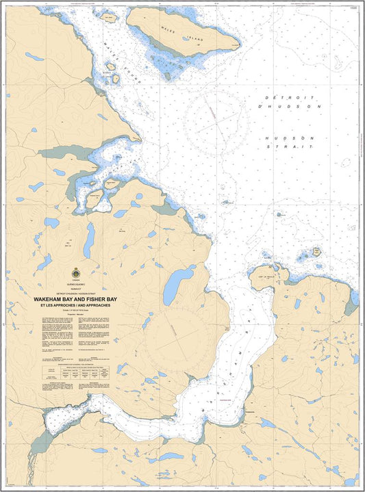 CHS Chart 5390: Wakeham Bay and Fisher Bay et les Approches/and Approaches