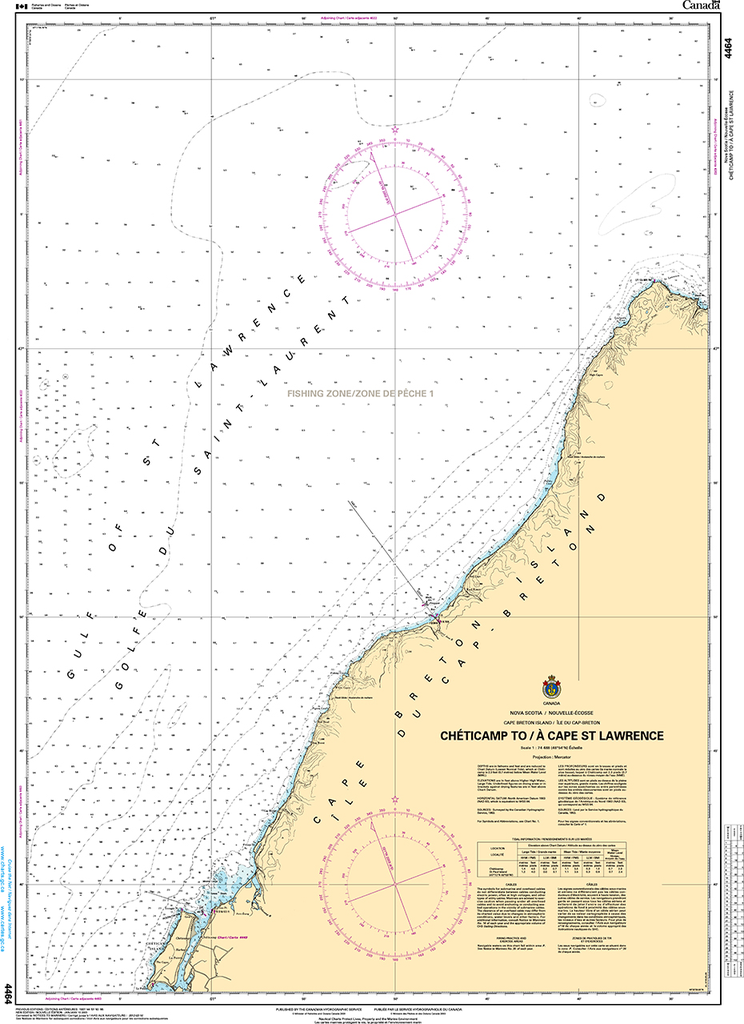 CHS Print-on-Demand Charts Canadian Waters-4464: ChЋticamp to/€ Cape St. Lawrence, CHS POD Chart-CHS4464