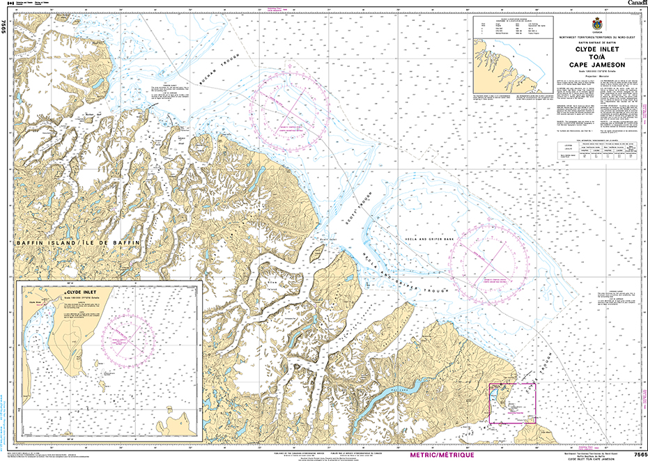 CHS Print-on-Demand Charts Canadian Waters-7565: Clyde Inlet to/€ Cape Jameson, CHS POD Chart-CHS7565