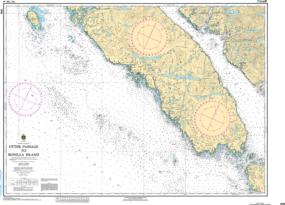 CHS Print-on-Demand Charts Canadian Waters-3741: Otter Passage to Bonilla Island, CHS POD Chart-CHS3741