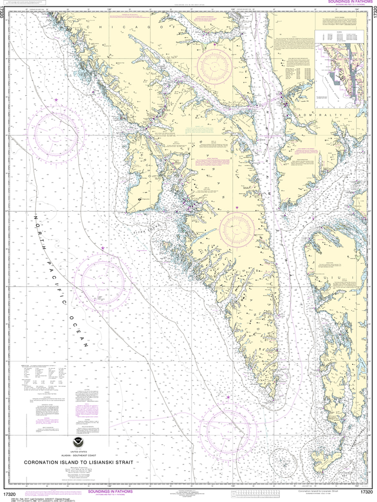 NOAA Chart 17320: Coronation Island to Lisianski Strait