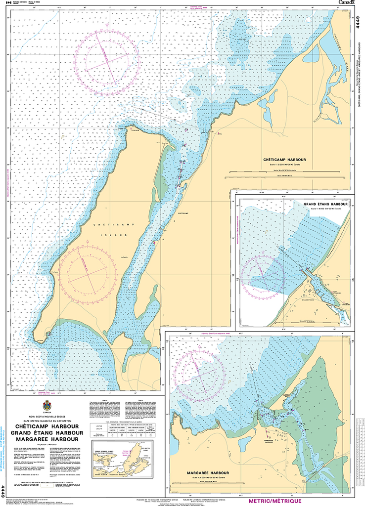 CHS Print-on-Demand Charts Canadian Waters-4449: ChЋticamp, Grand ѓtang and Margaree Harbours, CHS POD Chart-CHS4449