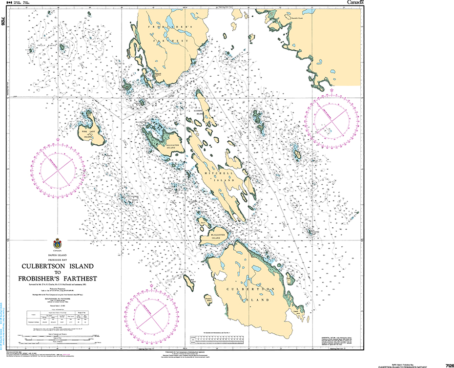 CHS Print-on-Demand Charts Canadian Waters-7126: Culbertson Island to Frobishers Farthest, CHS POD Chart-CHS7126
