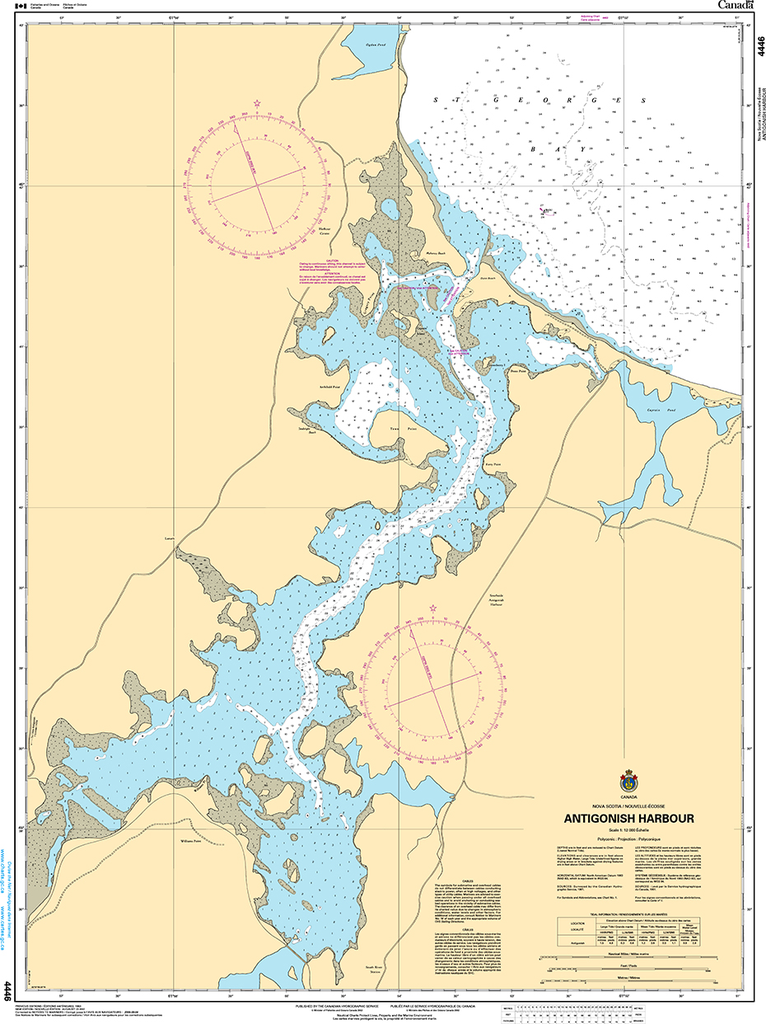 CHS Print-on-Demand Charts Canadian Waters-4446: Antigonish Harbour, CHS POD Chart-CHS4446