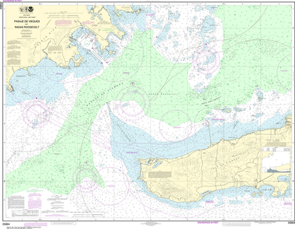 NOAA Chart 25664: Pasaje de Vieques and Radas Roosevelt