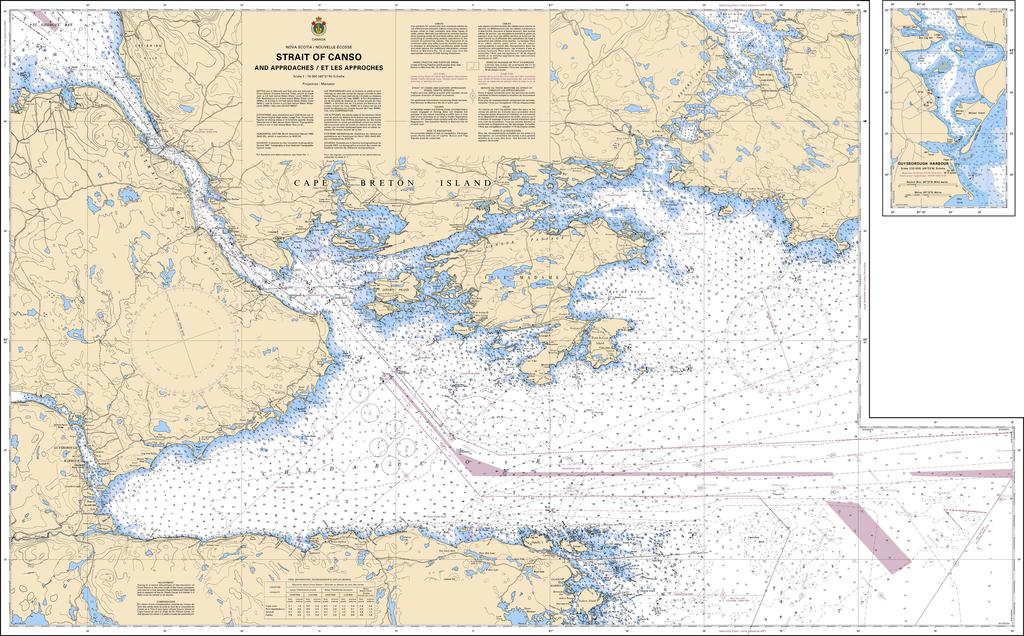 CHS Chart 4335: Strait of Canso and Approaches / et les approches